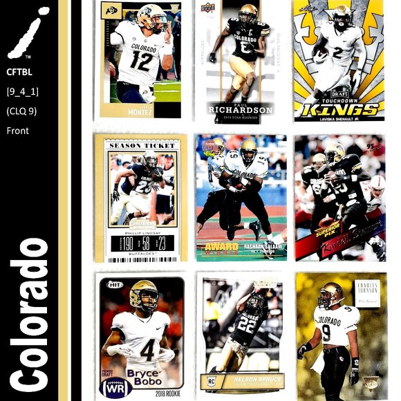 NCAA Other - Colorado Buffaloes 9 Card Lot - CFTBL [9_4_1]